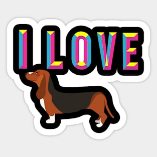 I love my Dachshund Sticker